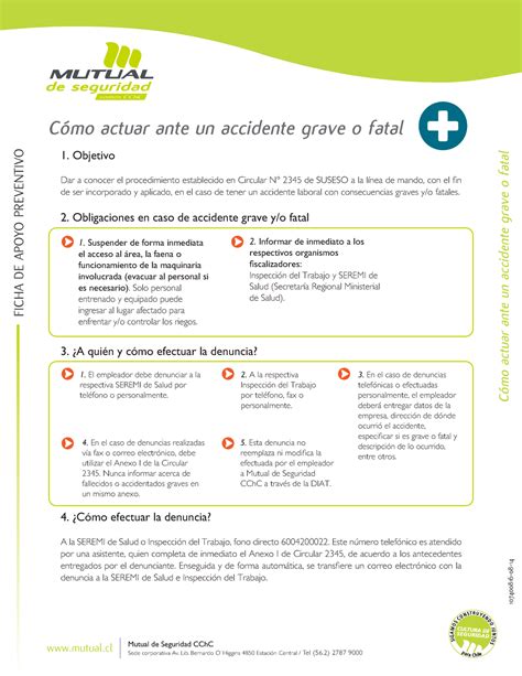 Accidente Grave O Fatal Cómo actuar ante un accidente grave o fatal