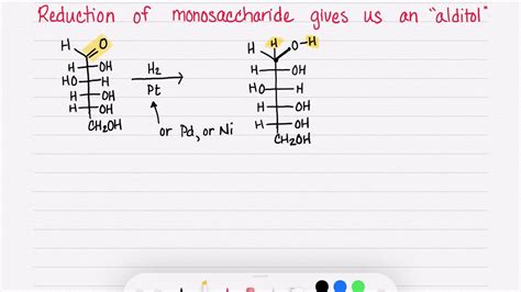 Reduction And Oxidation Of Monosaccharides Youtube