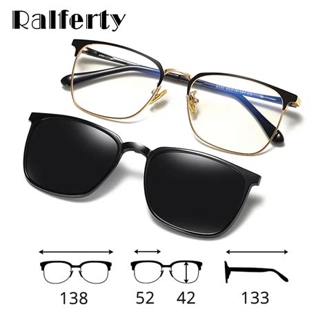 Ralferty Clip On Glasses Frames Magnetic Sunglass Clips Polar Optics