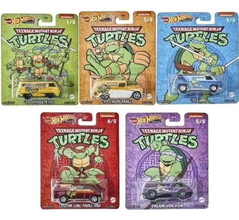 Hot Wheels Pop Culture Tartarugas Ninjas Set Completo Mattel Parcelamento Sem Juros