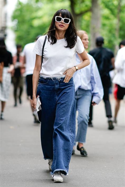 Wide Leg Trousers Throwback Sneakers How To Wear Jeans With