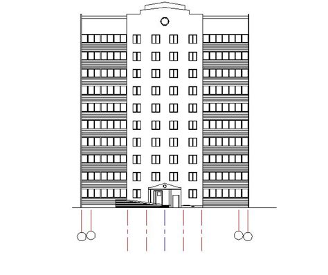 5 этажный жилой дом - проект в AutoCAD (Автокад) скачать бесплатно