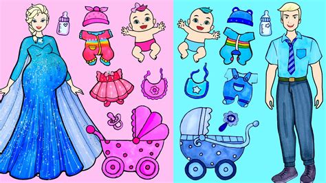 Diy Paper Dolls Pregnant Elsa Nurse Vs Abandoned Babies Beautiful