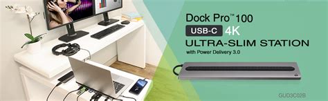 Iogear Dock Pro 100 Usb C 4k Ultra Slim Station Gud3c02b Amazon Ca Electronics