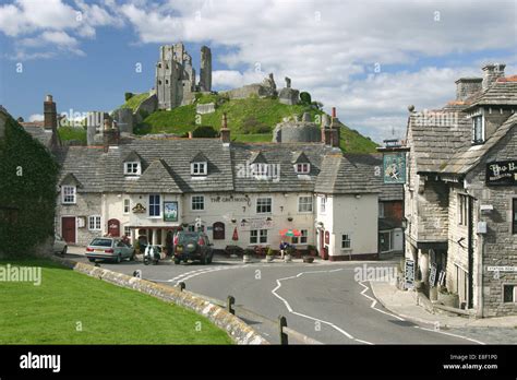 Corfe Castle Dorset Stock Photo Alamy