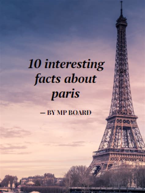 Interesting Facts About Paris Mp Board