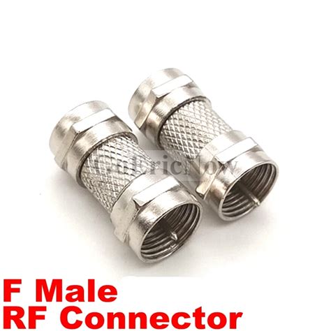 5 Pcs Rf F Type F Male To Male Plug Straight Coupler Adapter Coaxial Tv Sat Connector