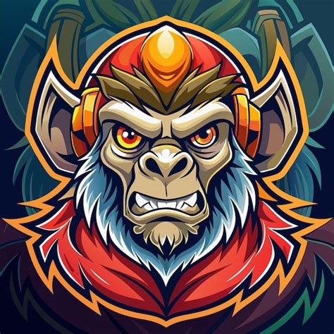 Angry Monkey Mascot Logo Design Premium Ai Generated Vector