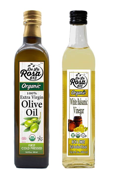 De La Rosa 613 Organic Extra Virgin Olive Oil And White Balsamic Vinegar