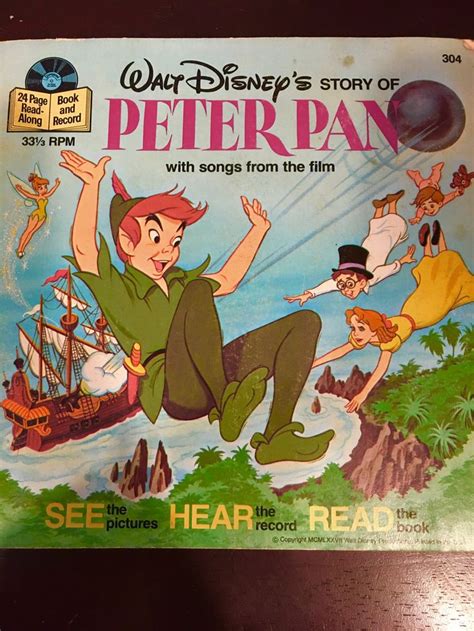 Walt Disney S Story Of Peter Pan Book And Record By Homespunhummingbird