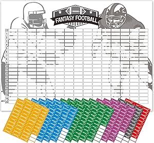 Amazon Ranlo Fantasy Football Draft Board Kit Extra Large