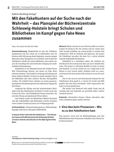 PDF Mit Den FakeHuntern Auf Der Suche Nach Der Wahrheit Das