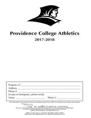 Fillable Online Providence College Athletic Department Fax Email Print