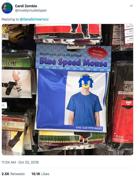 This "Blue Speed Mouse" costume: | Hilarious, Memes, Funny pictures