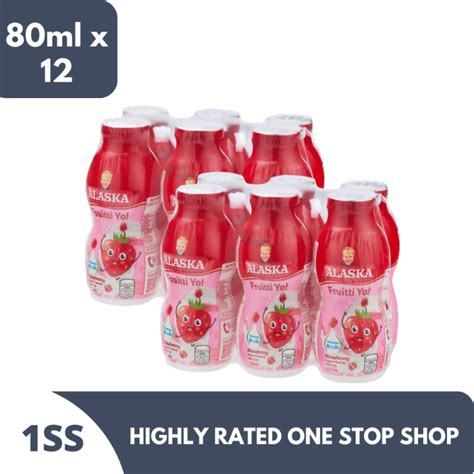 Alaska Fruitti Yo Strawberry Yogurt 80ml X 12 Lazada Ph