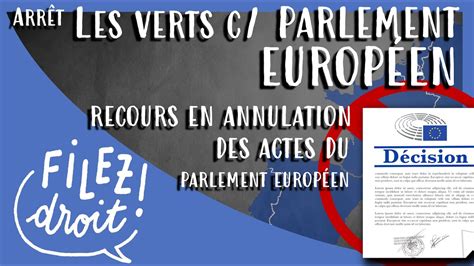 Arrêt les verts contre Parlement européen CJCE 23 avril 1986 recours