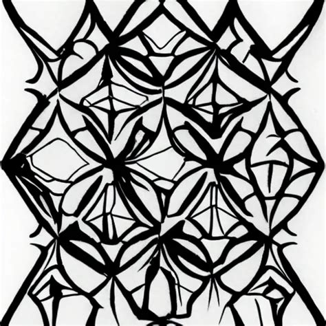 Gothic Cathedral Hexagonal Honeycomb Tattoo Design Stable Diffusion