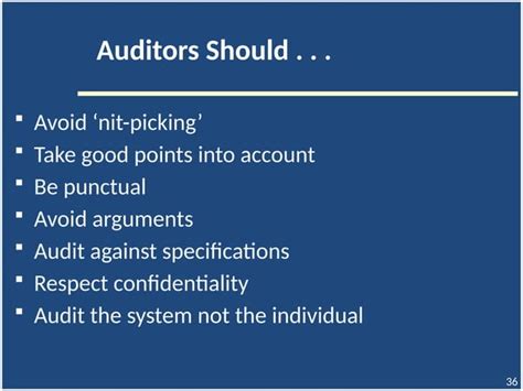 Ims Internal Auditprinciples Of Internal Audits Phases Of Audit Opening Meeting Execution And