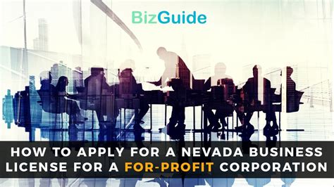 How To Apply For A Nevada Business License For A For Profit Corporation Youtube