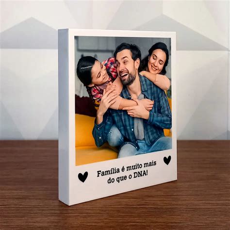 Quadro De Mesa Madeira Personalizado Borda Branca Shopee Brasil