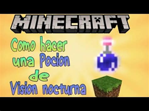 Como Hacer Vision Nocturna Minecraft Hacercosas