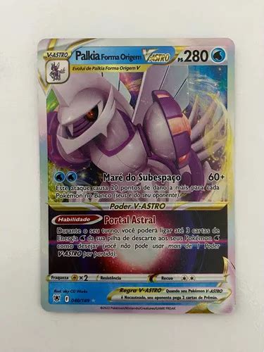 Card Pokemon Palkia Forma Origem V Astro Original Copag Mercadolivre