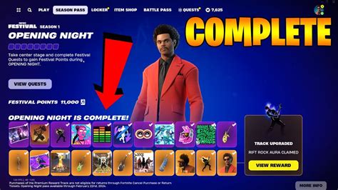 How To Complete All Opening Night Festival Pass Quest Challenges In Fortnite Free Rewards