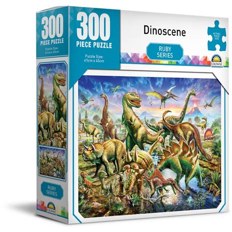 Crown Ruby Series Dinosaurs 300 Piece Puzzle Assorted Planet Fun NZ