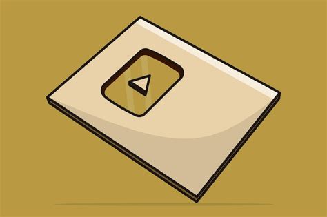 Premium Vector Gold Color You Tube Play Button Award Vector