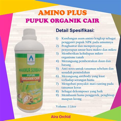 Jual Pupuk Organik Cair Poc Makmur Sembada Amino Plus Untuk Tanaman