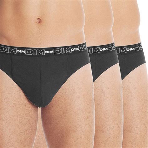 Dim Lot De Slips Homme Coton Stretch Noir