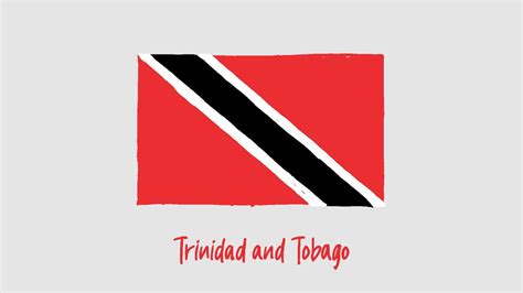 Trinidad And Tobago Flag Marker Or Pencil Sketch Illustration Vector 9519624 Vector Art At Vecteezy