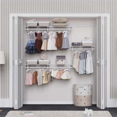 Closetmaid Shelftrack In W White Reach In Wall Mount Shelf Wire