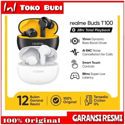 Jual Realme Buds T Tws Earphone Bluetooth Garansi Resmi Shopee