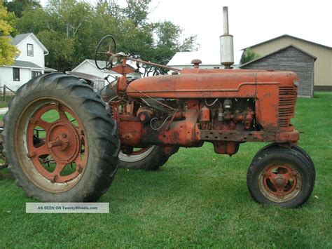 International Harvester Farmall Model H Farm Tractor With Mower