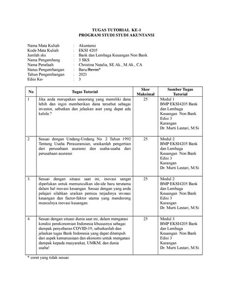 Tugas Tutorial Ke Tugas Tutorial Ke Program Studi Studi