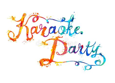 Karaoke Party Inscription Of Splash Paint Letters Stock Vector