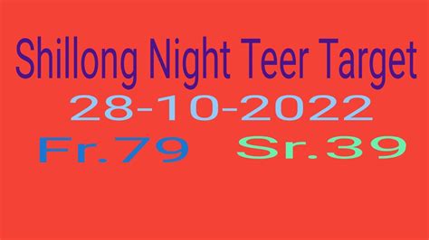 Shillong Night Teer Target Date House Ending And Common