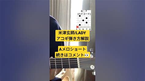 米津玄師 Kenshiyonezu Lady アコギ弾き方解説 アコギ弾き方 弾き方解説 米津玄師 Kenshiyonezu