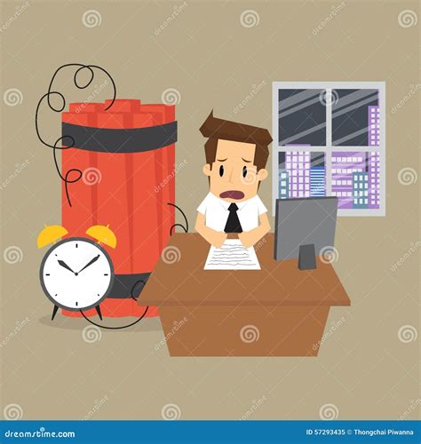 Time Limit Deadline Countdown Concept Cartoon Vector 54775383