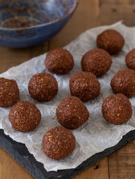 Chocolate Oatmeal Balls Swedish Chokladbollar Electric Blue Food