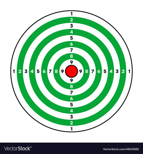 Shooting Range Paper Target With Divisions Marks Vector Image