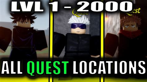 ALL QUEST NPC LOCATIONS NEW UPD JUJUTSU LEGACY YouTube