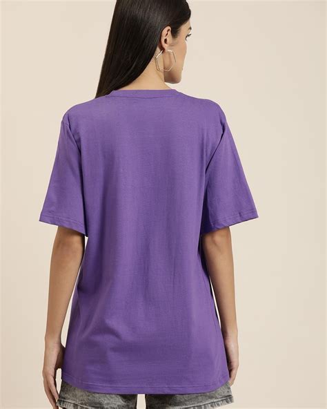 Buy Women S Purple Oversized T Shirt Online At Bewakoof