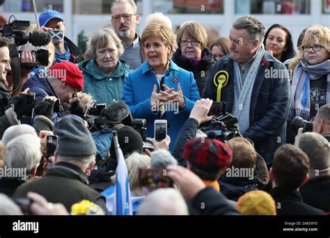 First Minister Nicola Sturgeon with Ochil & South Perthshire candidate ...