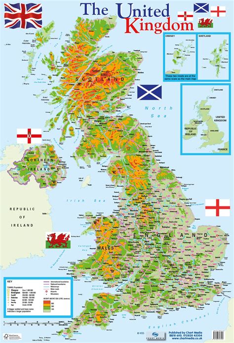 Map Of The United Kingdom Poster Chartmedia Educational Wallcharts