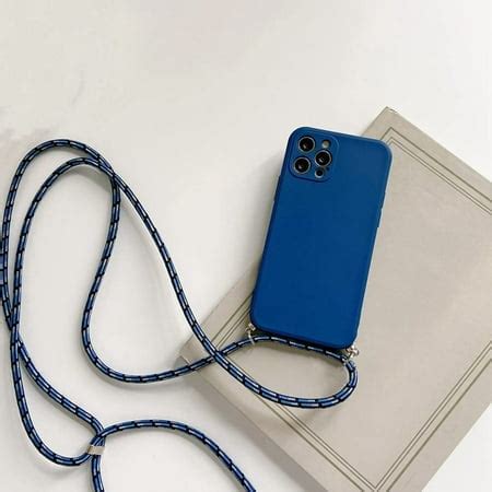 Crossbody Necklace Strap Lanyard Cord Liquid Silicone Phone Case For