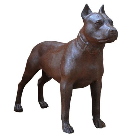 Escultura De Cachorro O PITBULL Totalmente Em Ferro Fun