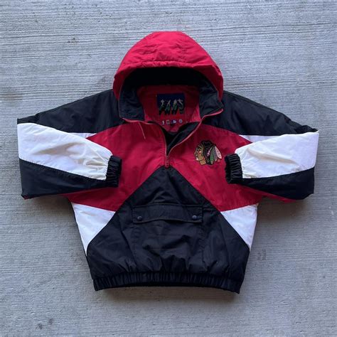 Vintage Chicago Blackhawks Fans Pick Puffer Jacket... - Depop