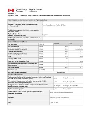 Fillable Online Appendix XV Fax Email Print PdfFiller